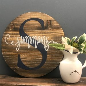 swirl custom name sign