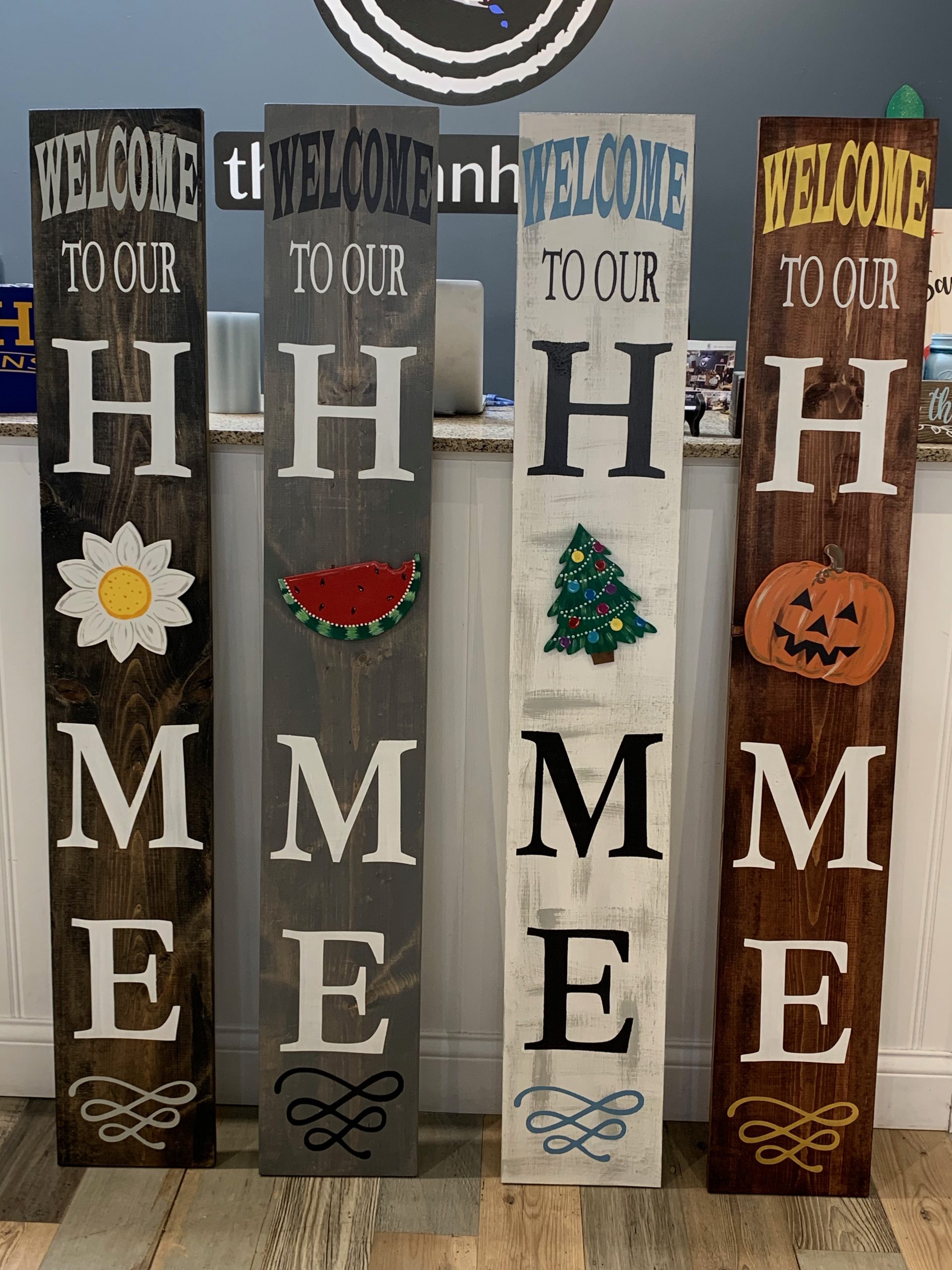 custom wooden welcome home sign