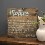 Mother's Day quote on wood sign