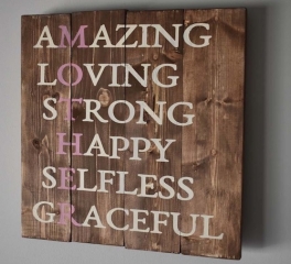 Mother's Day quote on wood sign